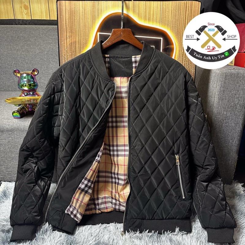 S3 - Áo khoác bomber nam nữ trần trám sọc kẻ thời trang ngoài gió trần trám bên trong lót gió bbr trẻ trung fom chuẩn