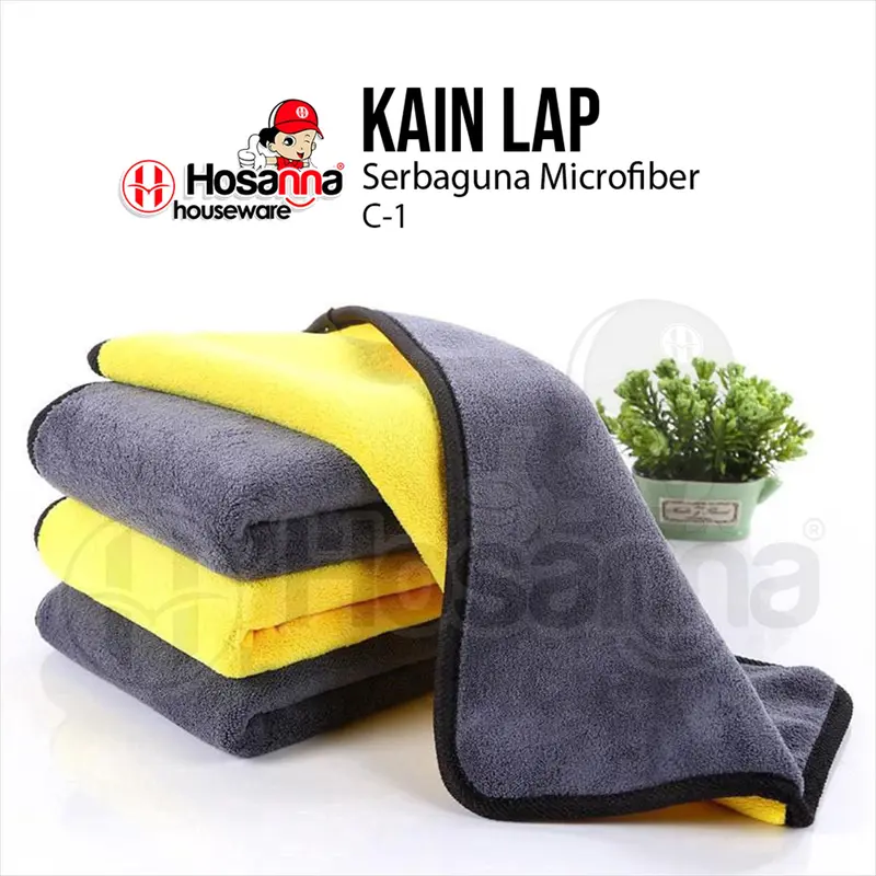 Kain Lap 2 Warna Microfiber  30X30 cm / Lap Mobil Serbaguna (C1) 0