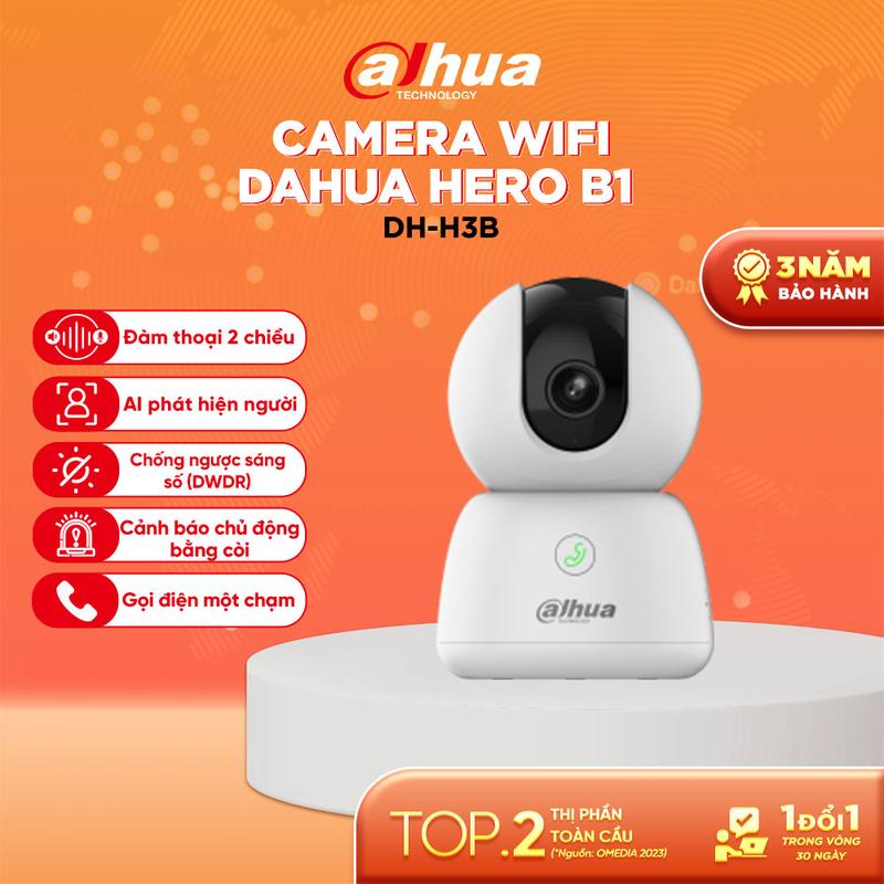 Camera Dahua WiFi Trong nhà Dahua Hero B1 (3MP/5MP), Nút gọi 1 chạm, Theo dõi thông minh, Xoay 360 độ, Đàm thoại 2 chiều, WiFi 6 [H3B/H5B]