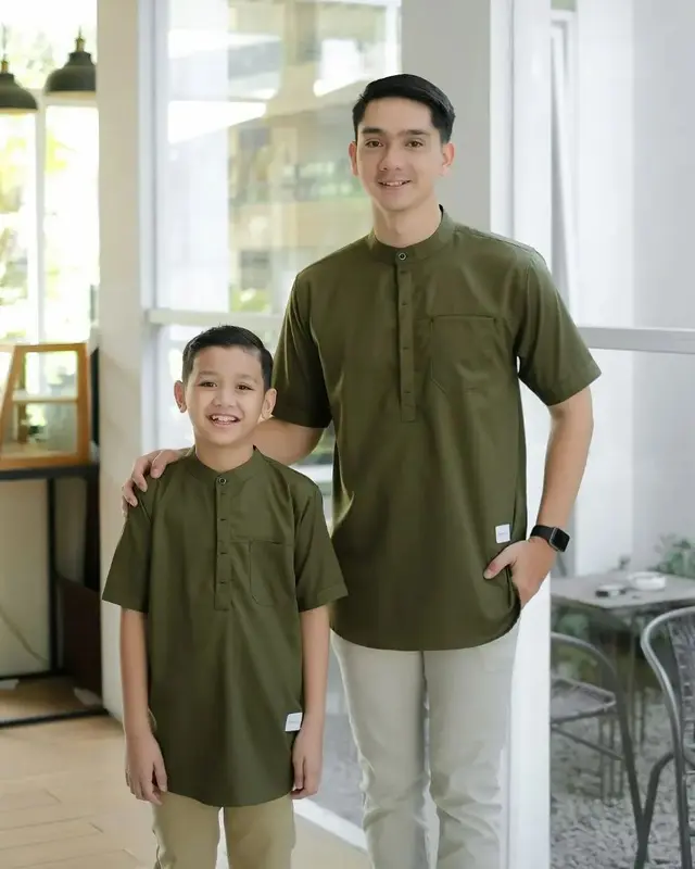 Baju Muslim Koko Kurta Lengan Pendek Terbaru Walid Katun Premium Couple Anak Ayah Terlaris Terviral Dewasa Kain Lembut Variasi Pria Panjang Setelan Linen 0
