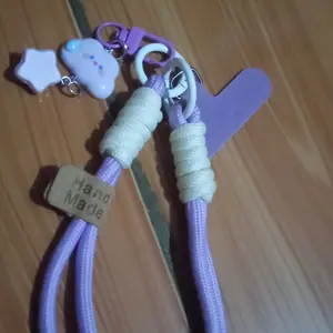 Gantungan HP Lucu [Tali Pendek & Liontin] Motif Awan Bintang - Aesthetic Korea, Universal untuk Semua HP