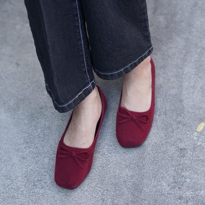 Raitalexander - Anna Red Suede Flatshoes 2