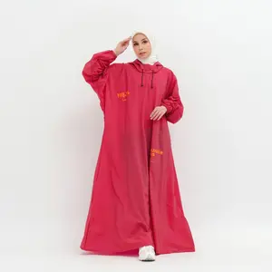 HIJAS Jas Hujan Gamis Wanita Dewasa Jumbo Terusan Anti Rembes Raincoat Hijab Syari Perempuan Muslim