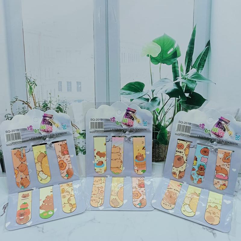 Magnet Bookmark Isi 6 / Pembatas Buku Magnet / Penanda Buku Karakter Anak 5