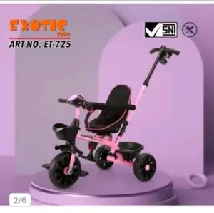 Stroller Sepeda Anak Roda Tiga Exotic ET 725 Tricycle ET725 Kursi Bisa Diputar ET-725