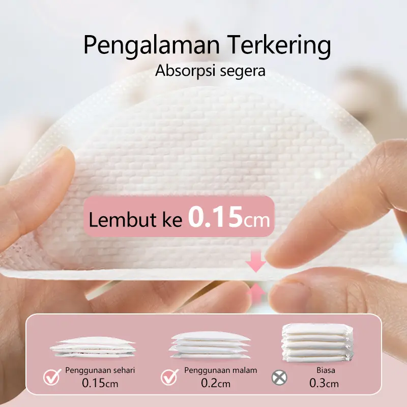 【Spesial Ramadhan】 Kombinasi-Breast Pad &Kantong Asi | Cotton Pads | Bantalan Payudara | Penyerap Asi Menyusui | Mengemas makanan  Kantong penyimpanan susu BreastMilk Storage Bag BPA free-PP Food Grade 4