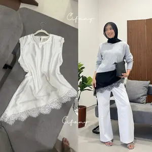 Bila Satin Lace Cifany - Inner Lace - Lace Top - Layering lace Skirt