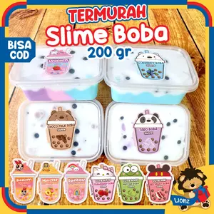Boba Slime 200gr base tofu slime by lionz.idn termurah
