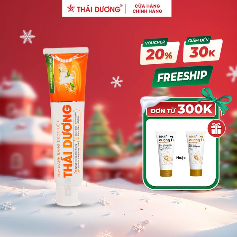 Kem đánh răng dược liệu Thái Dương  Hộp 01 tube x 150g  - Sao Thái Dương 