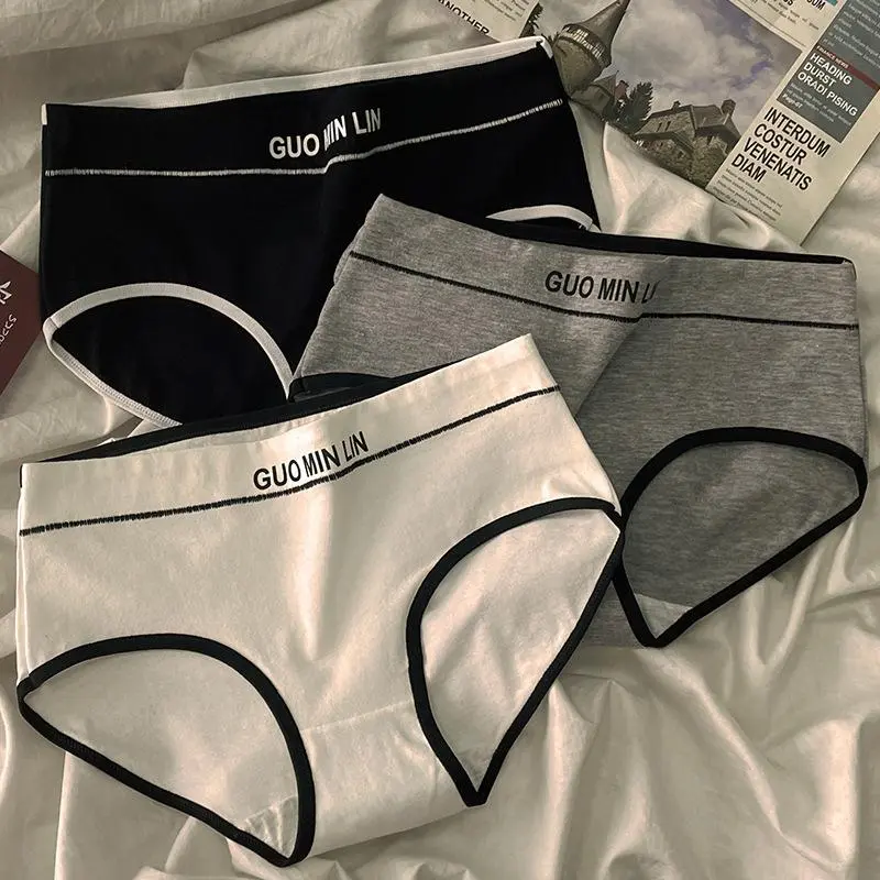 Women's Pure Cotton Underwear Solid Color Mid-waist Breathable Underwear