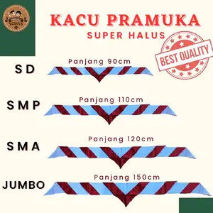 Hasduk Pramuka Kacu Pramuka SD SMP SMA Pembina Bonus Ring Rotan