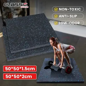 Gym Rubber Floor Mat Matras Karet Eva 50x50 Matras Evamat Olahraga Gym Mudah Dibersihkan Waterproof Bahan Rubber-Eva Anti