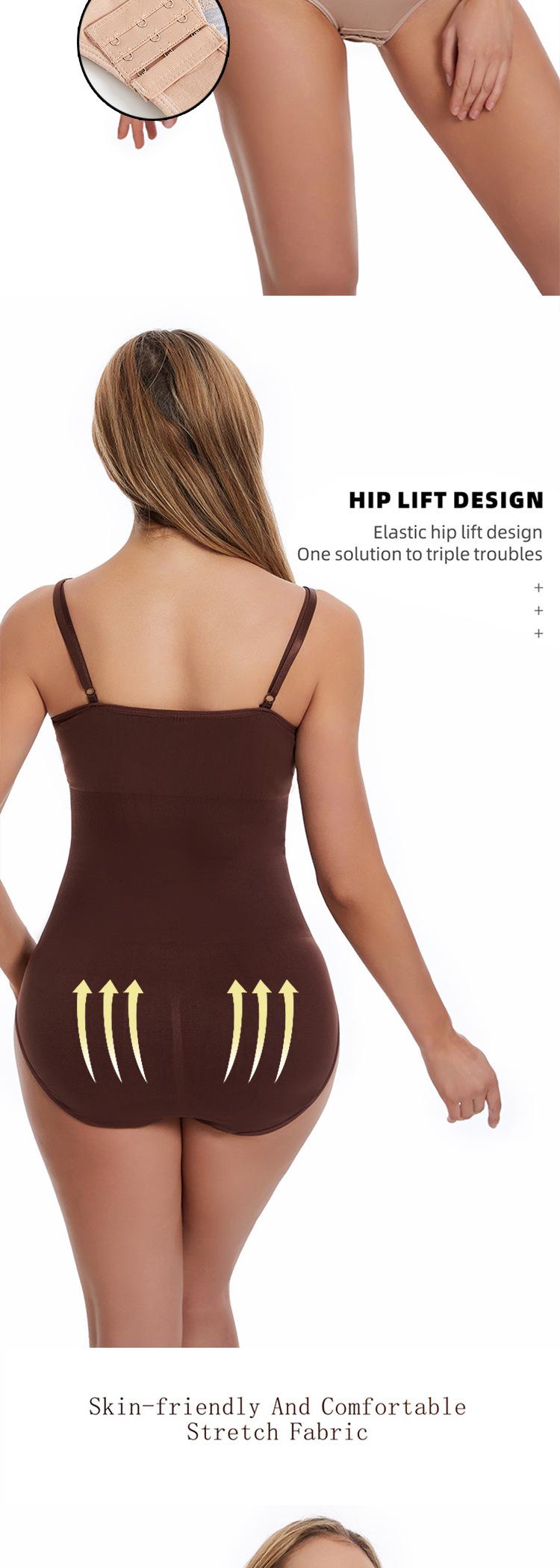 Product Introduction of Slim + convenient one-piece body shaper for women with belly-tightening, button-down, crotch-lifting, hip-lifting and body shaping 6