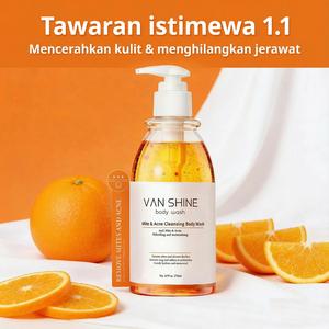 【1.1 HOT 】VΛN SHINE Boleh digunakan untuk mencuci muka dan mandi, Menghilangkan kedutan dalam sekali cuci, mengembalikan kulit yang lembut dan licin！！