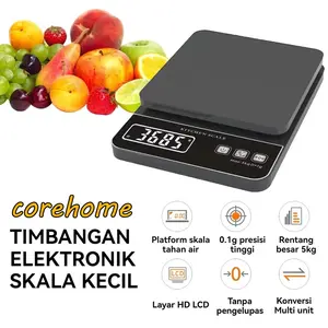 Timbangan Dapur Digital Terbaru 5KG - Portable & Akurat untuk Membuat Makanan! Timbangan Elektronik Dapur Ringan Mudah Bawa ke Mana Saja | Timbangan Kue/Tumis dengan Hasil Akurat 1g