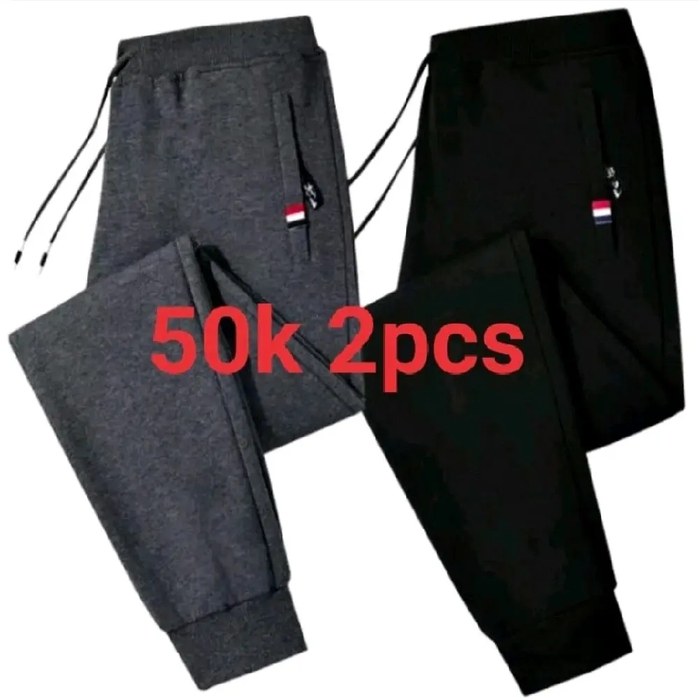 (promo) 50K 2 pcs Celana Panjang Joger Dewasa Pria Wanita Training Jogger Sport Murah