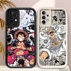 C-4 Luffy One Piece Casing untuk Samsung A56 A16 A24 A54 A36 A15 A14 5G Kasus Pelindung Case