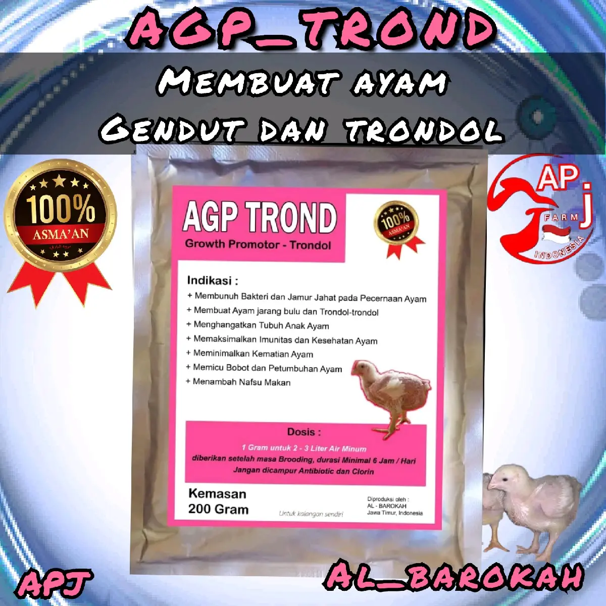 Agp trond,vitamin ayam,broiler,bikin ayam trondol