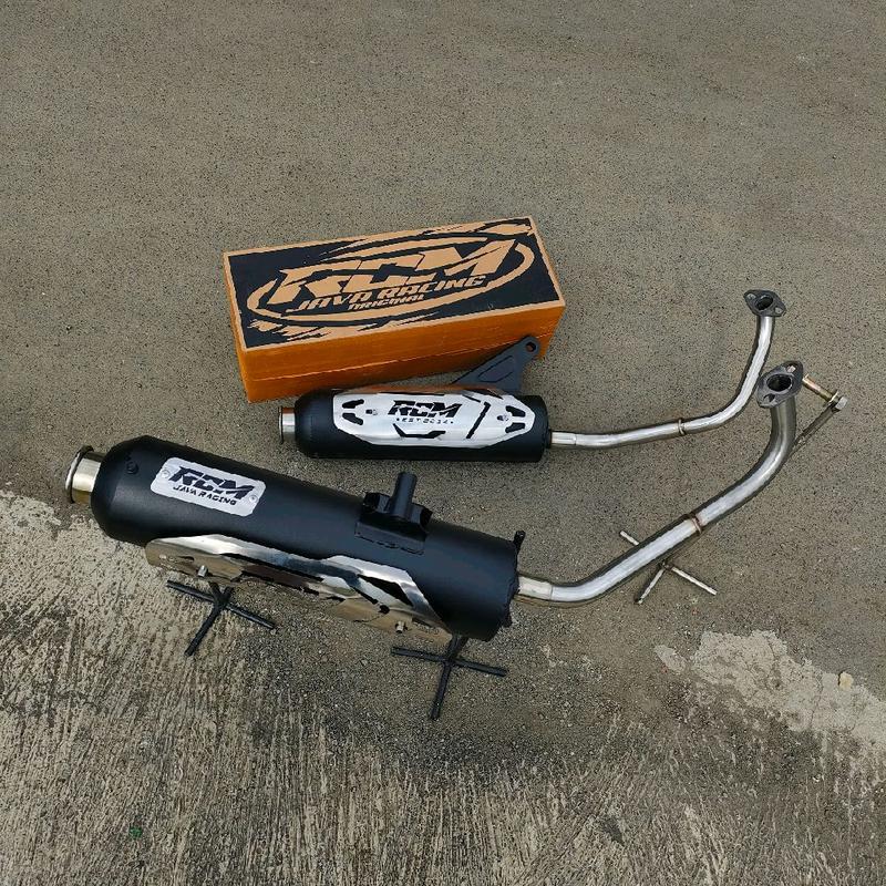 Knalpot racing moncong kenochi Cover RCM JAVA RACING SARFUL SARTENG SARBOR Beat Vario 125 150 new/old aerox nmax mio Scoopy all matik dll 3