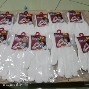 Sarung Tangan PASKIBRA Putih Polos Ukuran SD SMP SMA/ Sarung Tangan Upacara / Sarung Tangan Karnaval Gloves Anak Dewasa