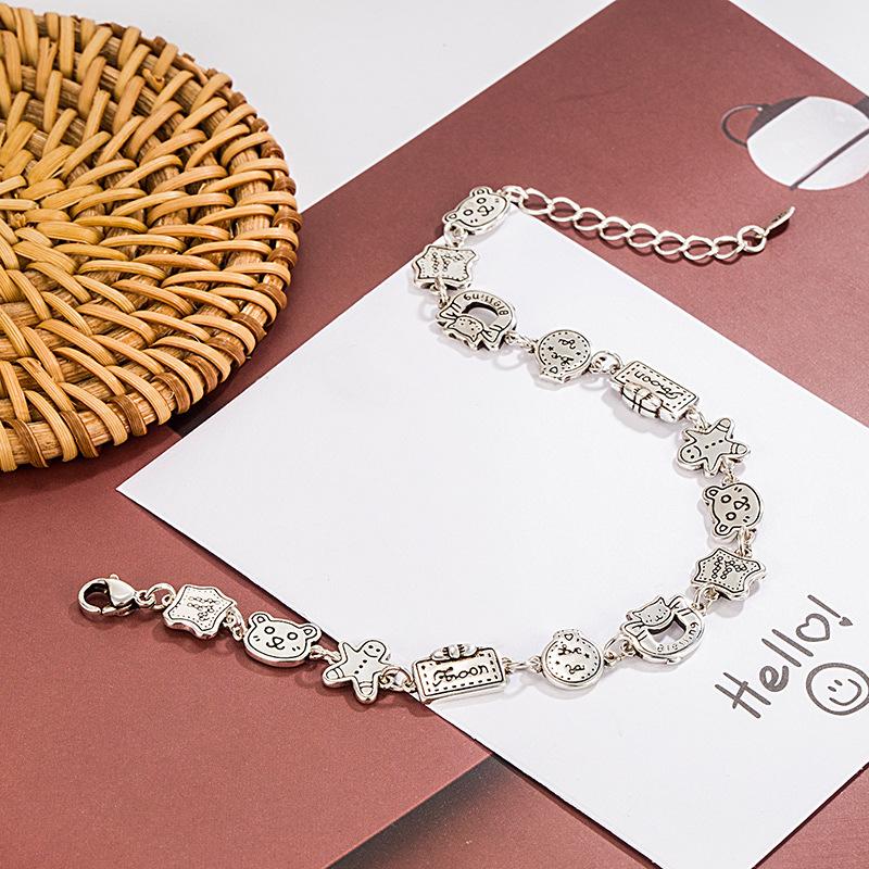 SC - Gelang Tangan Retro Dengan Charm Karakter Lucu Gelang Tangan Gaya Retro