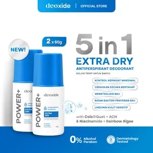 [READY] Deoxide Antiperspirant Deodorant Roll On POWER+ For Hyperhidrosis 2 Pcs