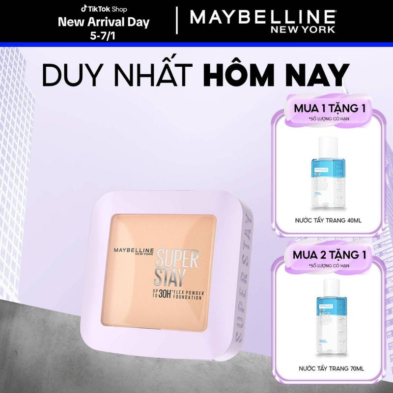 Phấn Phủ Nền Linh Hoạt SuperStay 30H Flex Powder Che Phủ Mịn Lâu Trôi Kiềm Dầu Maybelline New York 9G