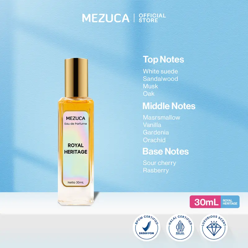 [Dapat 3 Botol] Parfum Mezuca Royal Series 30mL Free Box EDP  Wangi Awet Tahan Lama Unisex Pria Wanita 5