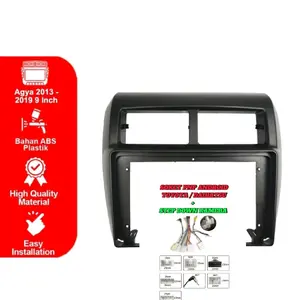 Frame Head Unit Android 9 inch Toyota Agya / Daihatsu Ayla 2013 - 2019 9inch Mobil 2013-2019