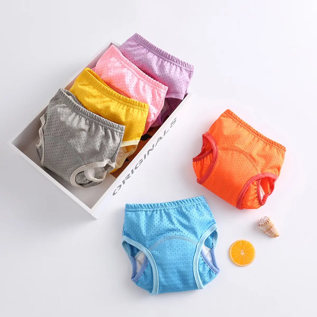 New Mesh Breathable Baby Waterproof Training Pants Summer Cotton Baby Diaper Infant Shorts Nappies Panties Girls Nappy Changing Underwear Cloth