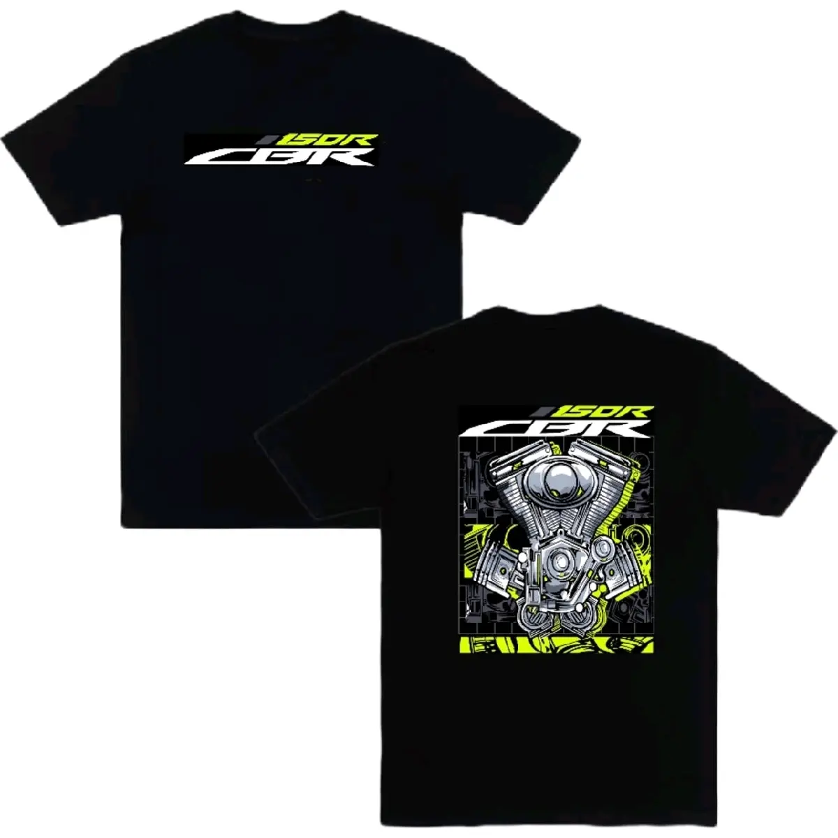 Kaos distro pria sablon komunitas honda cbr hitam lengan pendek 100% katun combed 30s