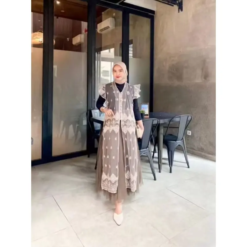 Outer brokat Sapto / outer brukat panjang / baju kondangan / baju wisuda 1