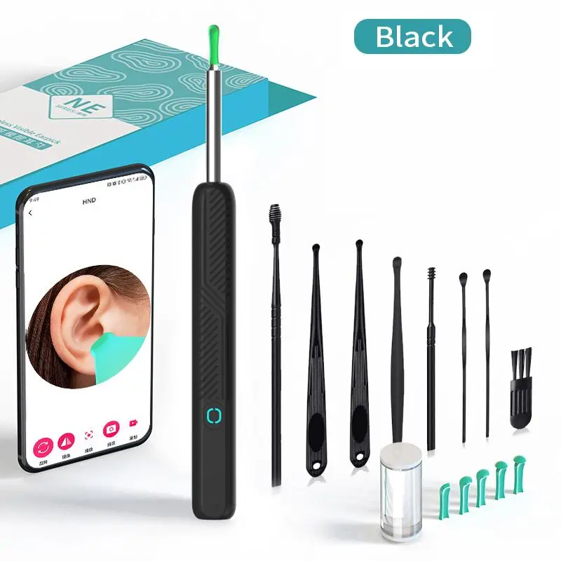 Earwax Removal Tool Set with Camera - Portable 360 °   Wide Angle Ear Cleaner with Type-C Rechargeable, Waterproof Endoscope Ear Cleaning Tool for and Android Phones, Christmas Gift, Winter Gift Set, New Year Gift, Stocking Fillers