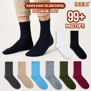 Kaos Kaki Polos Basic Skate Old School Vintage Tribal Panjang Tebal Premium