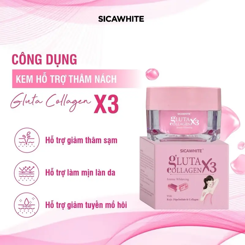 [H65] - Kem Hỗ Trợ Giảm Thâm GLUTA COLLAGEN X3 - Kem Cải Thiện Sắc Tố Da Những Vùng Như Nách, Đầu Gối, Khuỷ Tay (10gr) 1