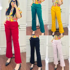 Celana Cutbray Doubel strech Fauzira  || Celana Wanita Katun Model Cutbray || Fauzira Pants
