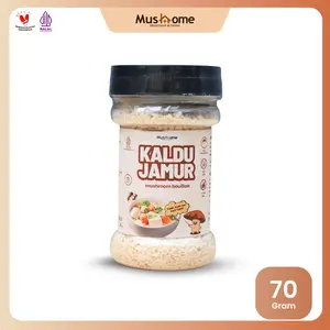 Mushome Kaldu Jamur Asli Non MSG Botol 70gr Sehat untuk Masakan Harian Vegan Soup Sayur Halal LPPOM ID32110000180191121