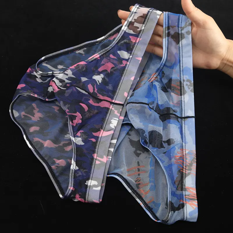 Đồ Lót Mềm Cho Nam, Quần Lót Trong Suốt, Quần Đùi Lưới Thể Thao, Quần Lót Boxer