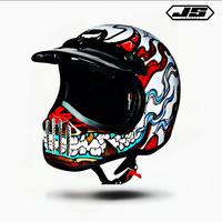 Gambar J.Steady Helm Full Face JS Cakil Cewek/Cowok Paket Ganteng Helm Cross Trail Dewasa Kece Motorcycle Sporty Motif Dragon Perlindungan Maksimal - Black glossy motif dragon , ALL SIZE dari JS OFFICIAL_NEW Kab. Tangerang 1 Tokopedia