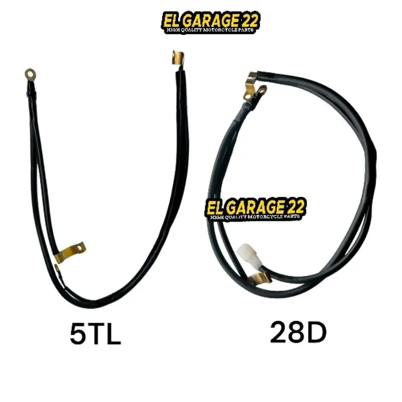 Kabel aki positif & negatif yamaha mio sporty lama 5TL / mio smile new 28D - Kabel accu komplit massa ground soket bendik mio soul fino karbu Motor Motorcycle 5