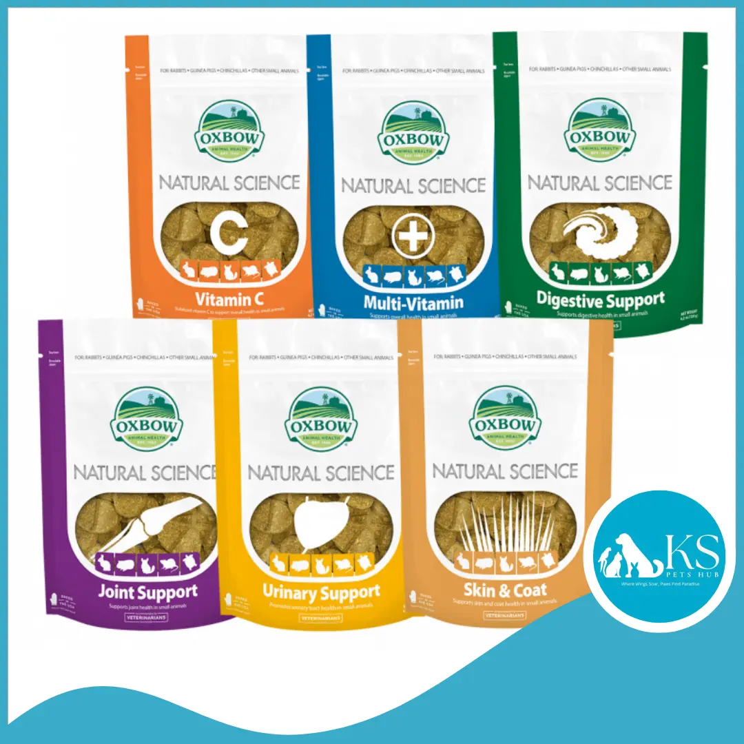Oxbow Natural Science Vitamin C 60 Tabs/ Multi-Vitamin/ Skin & Coat/ Digestive/ Urinary/ Joint Support For Small Animals Feeds
