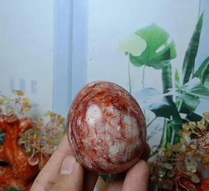 Natural Red Fire Quartz Hematoid Palm (5)