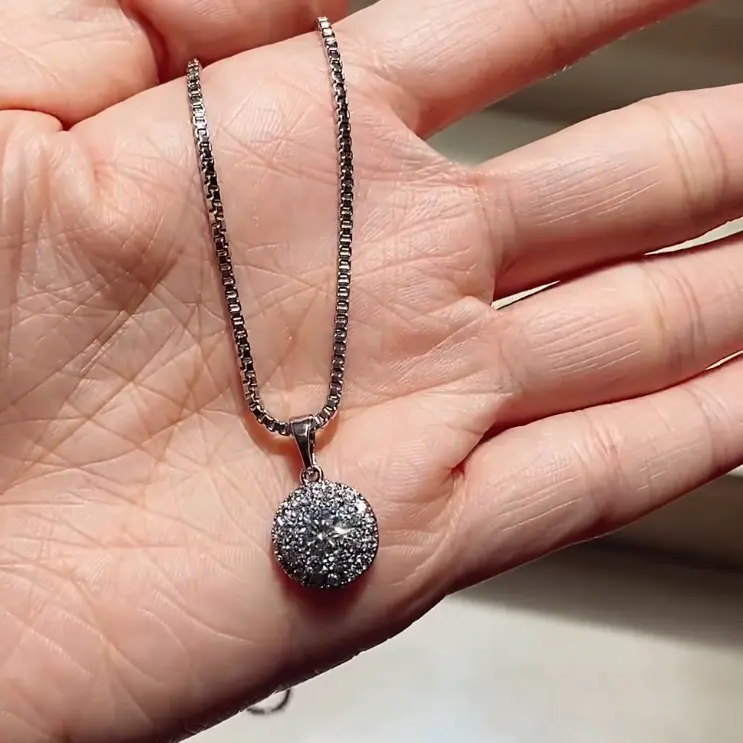 Nala Jewellery - LIANA - Zirconia 4A++ Premium Necklace - Kalung Italy Liontin Wanita Rhodium Zircon Hypoallergenic Anti Karat Luntur Emas Putih Berlian Asli Cewek Aksesoris Fashion Korea