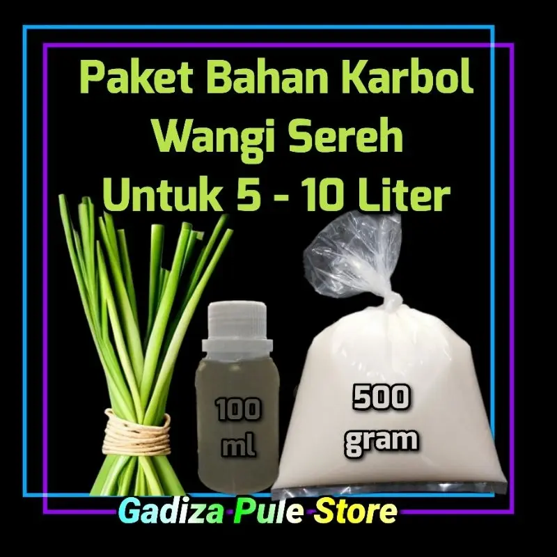 Paket Bahan Karbol Aroma Sereh Untuk 5 - 10 Liter Pel Lantai