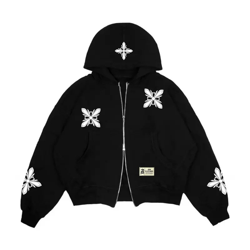JDMCO - Boxy Zipper Hoodie Fleece 280 Gsm Double Kepala Zipper Unisex 1