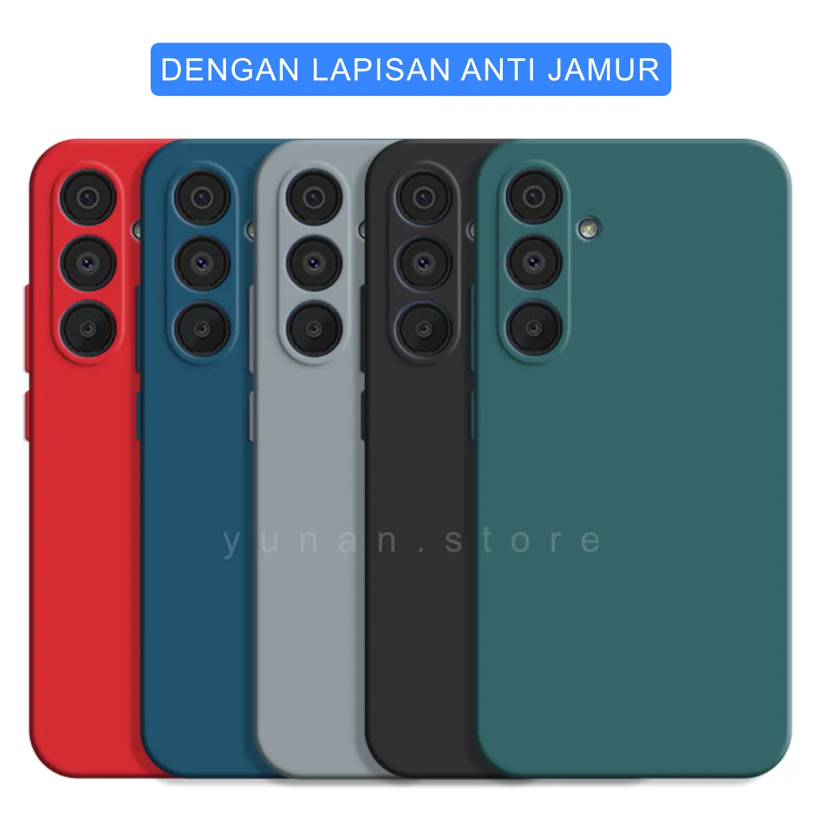 Silicone Soft Case SAM A16 A26 A36 A56 A05s S23 FE 4G 5G Casing Silikon Anti Jamur Mircrofiber mirip Beludru Softcase Lentur