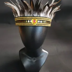 (COD)mahkota bulu dayak dan papua/UNTUK ANAK ANAK DAN DEWASA(HITAM)