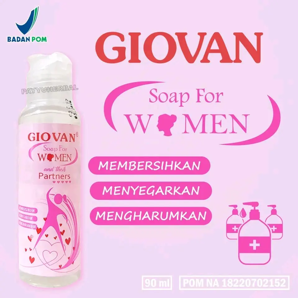 3 Pcs Giovan Soap For Women 90 ml Wanita Feminine Hygiene Kewanitaan Membersihkan