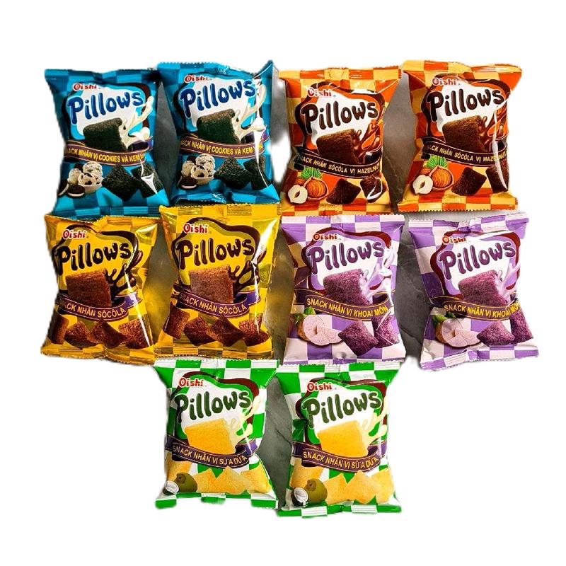 10 Gói Bánh Oishi Pillow 14g Có 5 Vị Thơm Ngon / Cúc Dương