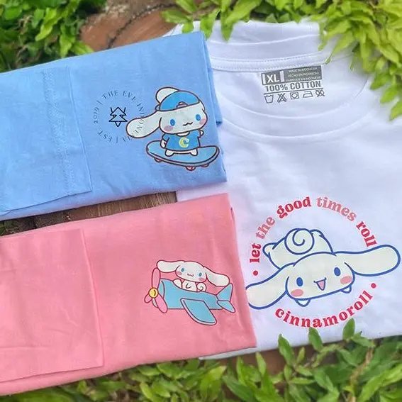 KAOS LENGAN PANJANG Cinnamoroll SERIES I Atasan Korea Anak dan Dewasa Wanita Bahan Katun Lucu Murah Unofficial I Murah Cinnamoroll Baju 1